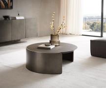 DELIFE Salontafel Haru 90x35 cm keramiek Laminam® Noir Desir bruin met...