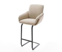 DELIFE Barkruk Luan-Flex vrijstaand vlak metaal mix materiaal mud pock...