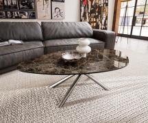 DELIFE Salontafel Edge Organisch 140x76 cm keramiek Laminam® Emperador...