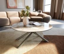 DELIFE Salontafel Edge rond 90x90 cm keramiek Minas Melange Sarity Met...