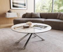 DELIFE Salontafel Edge rond 100x100 cm keramiek Minas Melange Sarity g...