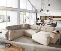 DELIFE Woonkamerlandschap Sirpio 300x210 cm Snoer beige recamiere vari...