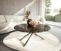 DELIFE Salontafel Edge rond 100x100 cm keramiek Laminam® Emperador Ext...