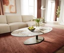 DELIFE Salontafel Edge Oval 140x80 cm keramiek Minas Melange Vibany Me...