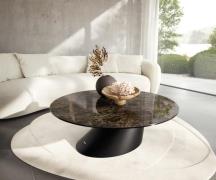 DELIFE Salontafel Edge rond 100x100 cm keramiek Laminam® Emperador Ext...