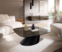 DELIFE Salontafel Edge Boot 90x90 cm keramiek Laminam® Emperador Extra...