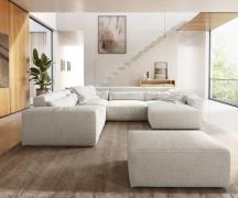 DELIFE Woonkamer landschap Sirpio 300x210 cm bouclee crème-wit recamie...