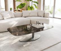 DELIFE Salontafel Edge Boot 140x80 cm keramiek Laminam® Emperador Extr...