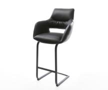 DELIFE Barstoel Yago-Flex Volledig leer Zwart Vrijstaand vlak Metaal Z...