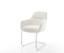 DELIFE Sledemodel Pejo-Flex bouclé zacht beige sledemodel vlak wit poc...