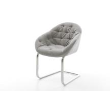 DELIFE Sledemodel Gaio-Flex zachte stof met structuur grijs sledemodel...