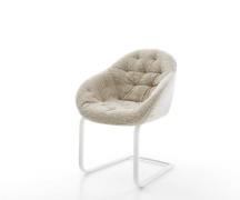 DELIFE Sledemodel Gaio-Flex geweven stof beige sledemodel vlak wit