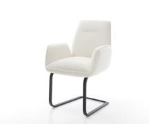 DELIFE Sledemodel Zoa-Flex bouclé zacht beige sledemodel vlak zwart po...