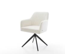 DELIFE Draaistoel Greg-Flex bouclé zacht beige kruisframe breed zwart ...