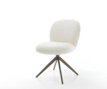 DELIFE Draaistoel Nube-Flex bouclé zacht beige kruisframe breed afwerk...