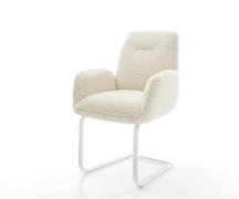 DELIFE Sledemodel Zoa-Flex teddy beige sledemodel vlak wit pocketveer ...