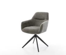 DELIFE Draaistoel Pejo-Flex bouclé zacht mud kruisframe breed zwart 36...