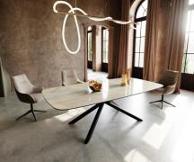 DELIFE Eetkamertafel Edge Boot 240x120 cm Keramiek Iris FMG Onice Oro ...