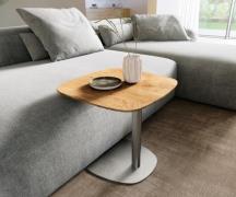 DELIFE Salontafel Edge Boot 50x50 cm Eiken Naturel Zwitserse rand Elen...