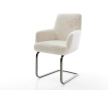 DELIFE Sledemodel Heira-Flex met armleuning pluchen crème-wit sledemod...