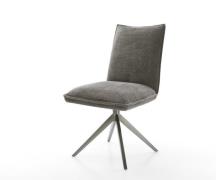 DELIFE Draaistoel Lelio-Flex bouclé zacht mud kruisframe breed grafiet...