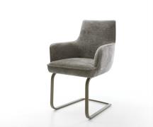 DELIFE Sledemodel Heira-Flex met armleuning bouclé zacht mud sledemode...