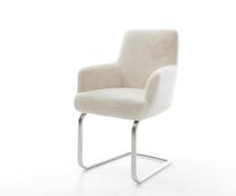 DELIFE Sledemodel Heira-Flex met armleuning pluchen crème-wit sledemod...