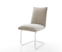 DELIFE Sledemodel Lelio-Flex geweven stof beige sledemodel vlak wit po...