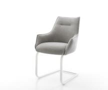 DELIFE Sledemodel Alja-Flex met armleuning zachte stof met structuur g...
