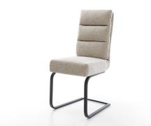 DELIFE Sledemodel Pela-Flex geweven stof beige sledemodel vlak zwart p...