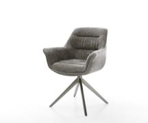 DELIFE Draaistoel Kaira-Flex bouclé zacht mud kruisframe breed grafiet...