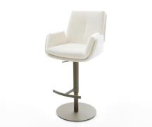 DELIFE Barstoel Clea-Flex Bouclé zacht Beige Draaivoet in hoogte verst...