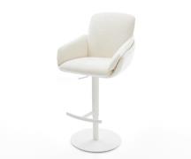 DELIFE Barstoel Luan-Flex Bouclé zacht Beige Draaivoet in hoogte verst...