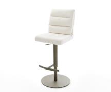 DELIFE Barstoel Pela-Flex Bouclé zacht Beige Draaivoet in hoogte verst...