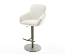 DELIFE Barstoel Luan-Flex Bouclé zacht Beige Draaivoet in hoogte verst...