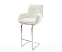 DELIFE Barstoel Clea-Flex Bouclé zacht Beige Vrijkantelframe plat roes...