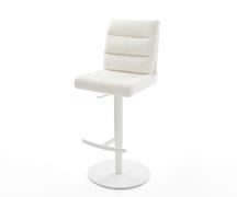 DELIFE Barstoel Pela-Flex Bouclé zacht Beige Draaivoet in hoogte verst...