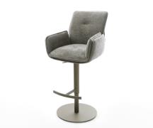 DELIFE Barstoel Nela-Flex Bouclé zacht Mud Draaivoet in hoogte verstel...