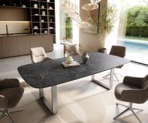 DELIFE Eettafel Edge Boot 240x120 cm Keramiek Laminam® Nero Greco Anth...