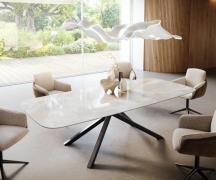 DELIFE Eetkamertafel Edge Boot 270x120 cm Keramiek Iris FMG Onice Grig...