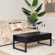 Salontafel Britt Black met 2 lades | 120 cm