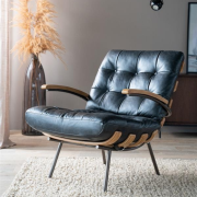 Fauteuil Bastiaan - zwart java leder