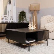 Salontafel Madison Black | 80 cm | Vierkant