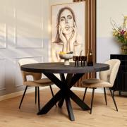 Eettafel Denver Black | 150 cm | Rond