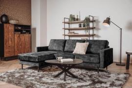 Hoekbank Cambridge | Velvet adore antracite | 2,5 zits + chaise lounge