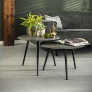 Salontafel set Harlem Metallic | Set van twee