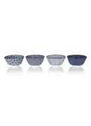 Tokyo Design Studio Nippon Blue kom 12 cm set van 4