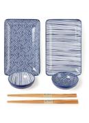 Tokyo Design Studio Nippon Blue sushi set 6-delig