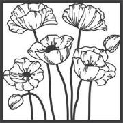 By WOOM -Framed 28,5 x 28,5 cm Poppy´s