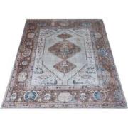 Vloerkleed Karaca Blue/Brown 06 - 70 x 140 cm